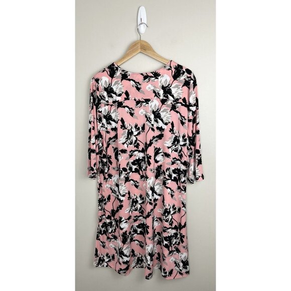 CJ Banks‎ Women's Knee Length Dress Pink Floral Sz 2XL NWT - Picture 4 of 7